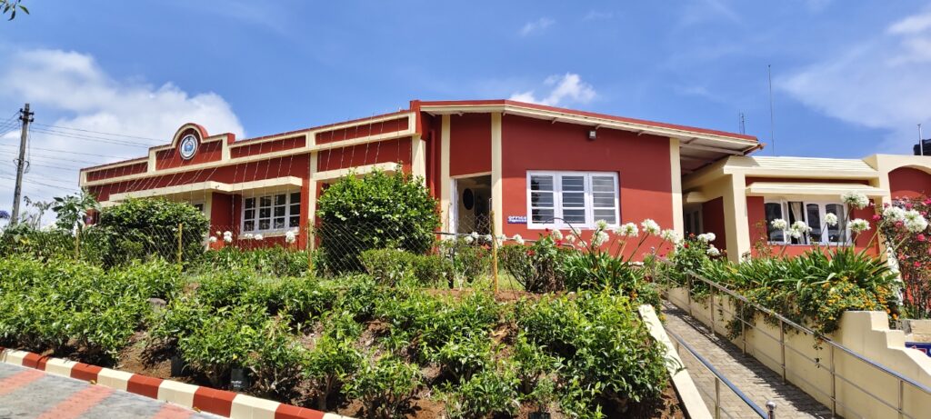 Ramakrishna Math Ooty main gate and entrance road on sunny day