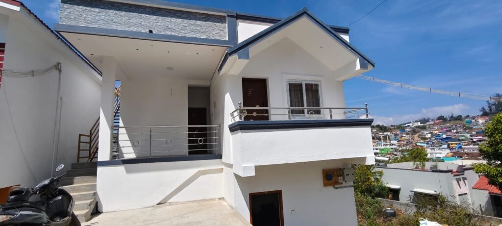white building cottage near ooty lake