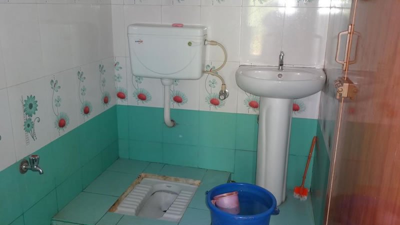 Clean Indian style bathroom
