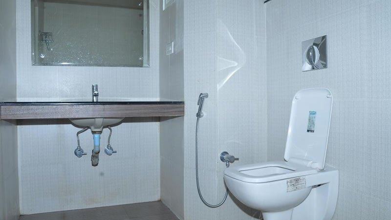 Modern bathroom with western toilet