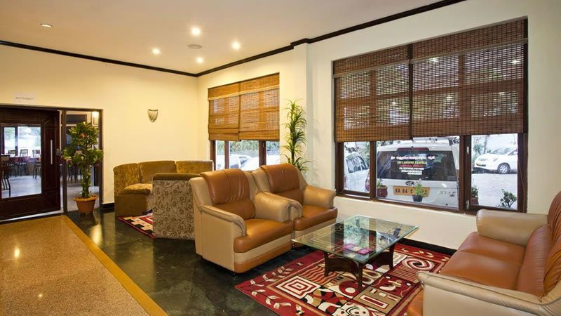 Hotel lobby with comfortable seating